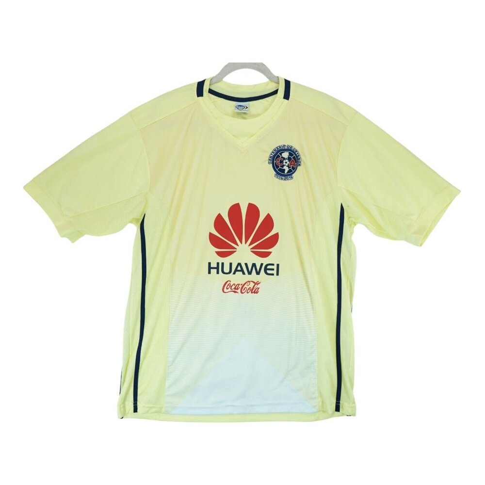 Gool Club America Men’s Unitalla Yellow Soccer Jersey Centenario de Leyenda 1916